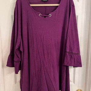 Catherines, Knit Top, Purple, Size $X